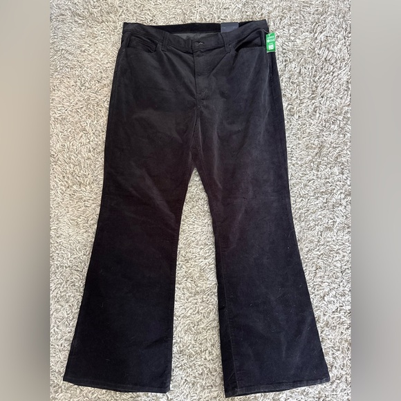 🆕 GAP 20/35R✨ adult plus size 70s Black Flared velour bottoms NWT - Picture 1 of 3